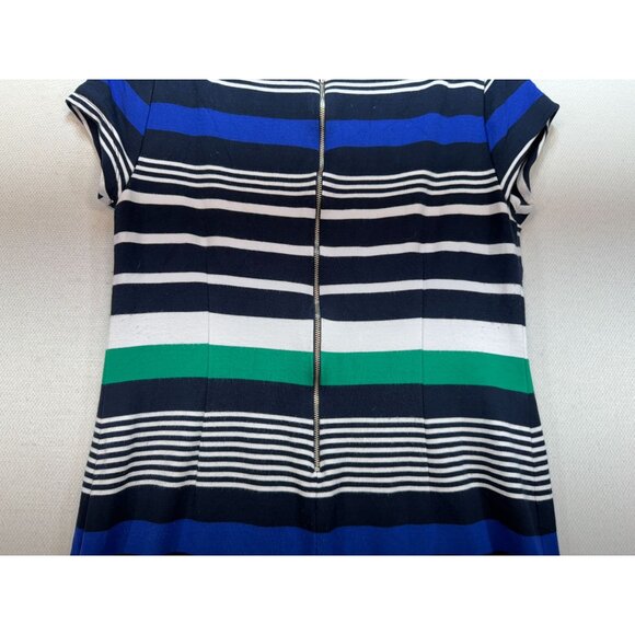 Banana Republic Womens Sheath Dress Suze 8 Multicolor Striped Short Sleeve - Picture 11 of 12